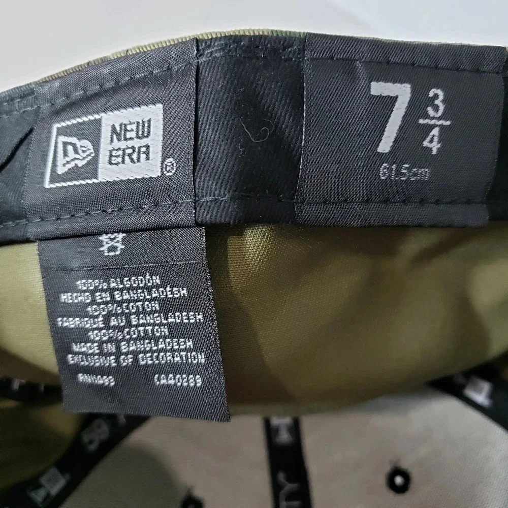 New Era,59Fifty, RDS Green/Brown  Camo Flat Bill Mens Fitted Hat,7 3/4 61.5cm. - Picture 5 of 6
